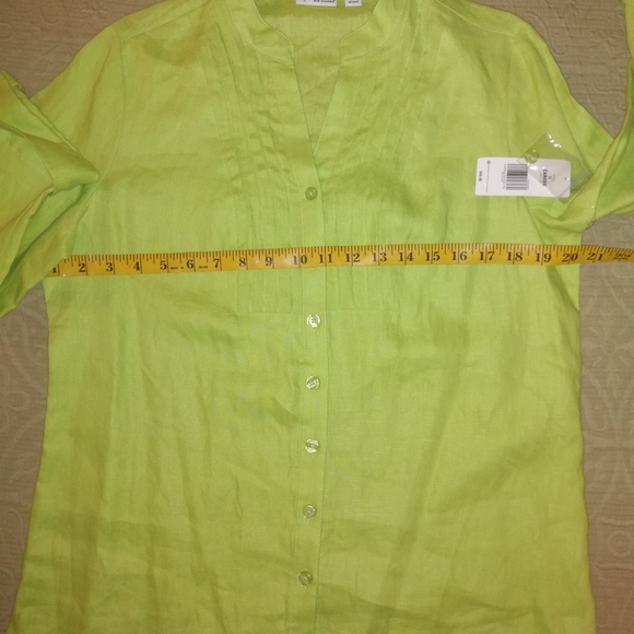 🛍️ NWT Kim Rogers 100% Linen Designer Blouse 👕 - Picture 5 of 9